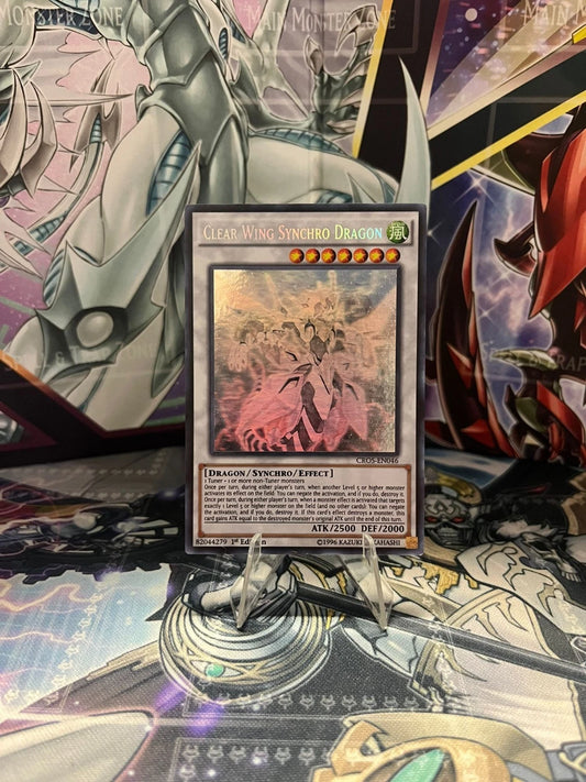 Yugioh! Glasflügel-Synchrodrache (V.3 - Ghost Rare)- CROS-EN046 - Englisch