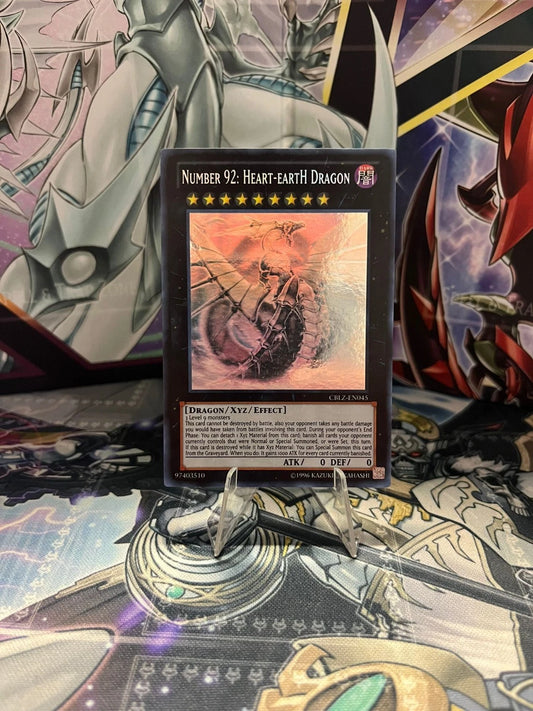 Yugioh! Nummer 92: Heart-eartH-Drache (V.3 - Ghost Rare) - CBLZ-EN045 - Englisch