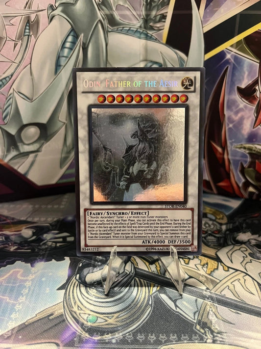 Yugioh! Odin, Vater der Asen (V.3 - Ghost Rare) - Englisch - Top Zustand!